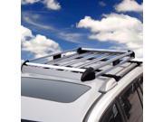 Luggage Basket Rack Top w Crossbars Aluminum Car Roof Cargo Carrier 50 x38