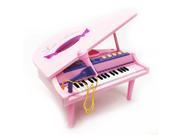 Mini Piano Toy Keyboard Musical Instruments Learn Play Pink Microphone