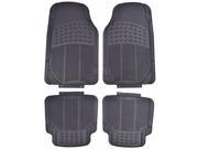 Universal 4PC Cargo Front Rear Floor Mat All Weather Heavy Duty Car Protection