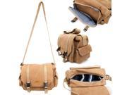 Tan Brown Large Sized Canvas Carry Bag for Fujifilm X T2 Camera by DURAGADGET
