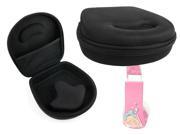 DURAGADGET Hard Protective Headphone Case Black Bag For Barbie Kid Safe Over the Ear Headphones With Internal Netted Accessories Pocket