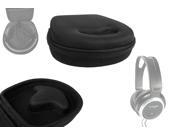 DURAGADGET Black Hard Headphone Storage Case Black For Yoga DJ Headphones With Accessories Section