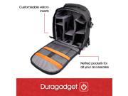 DURAGADGET High Quality Water Resistant Nylon Rucksack with Adjustable Padded Interior for Sony A7 Full Frame Interchangeable Lens Camera with SEL-2870 Zoom Len DURAGADGET High Quality Water Resistant Nylon Rucksack with Adjustable Padded Interior for Sony A7 Full Frame Interchangeable Lens Camera with SEL-2870 Zoom Len