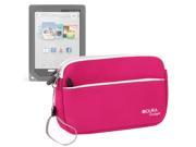 DURAGADGET Hot Pink Water Resistant Neoprene Sleeve With Front Zip Pocket For Nook HD 9 Tablet 32GB Memory
