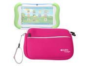 DURAGADGET Pink Water Resistant Neoprene Travel Case with Front Zip Compartment For Sprout Channel Cubby 7 Tablet 16GB
