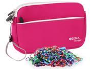 DURAGADGET Premium Quality Water Resistant Travel Pouch Style Case in Pink Neoprene for Loom Bands