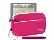 DURAGADGET Tesco Hudl 2 Case Released 2014 Hot Pink Water Resistant Neoprene Sleeve With Front Zip Pocket For Tesco Hudl 2