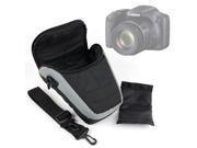 DURAGADGET Premium Quality Ultra Portable Camera Carry Case with Shoulder Strap in Black Grey for Canon Powershot SX530 HS Canon Powershot SX610 HS Canon