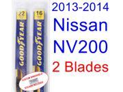 2013-2014 Nissan NV200 Replacement Wiper Blade Set/Kit (Set of 2 Blades) 2013-2014 Nissan NV200 Replacement Wiper Blade Set/Kit (Set of 2 Blades)