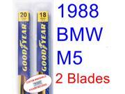 1988 BMW M5 Replacement Wiper Blade Set/Kit (Set of 2 Blades) 1988 BMW M5 Replacement Wiper Blade Set/Kit (Set of 2 Blades)