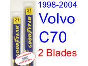1998-2004 Volvo C70 Replacement Wiper Blade Set/Kit (Set of 2 Blades) (1999,2000,2001,2002,2003) 1998-2004 Volvo C70 Replacement Wiper Blade Set/Kit (Set of 2 Blades) (1999,2000,2001,2002,2003)