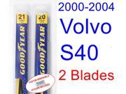 2000-2004 Volvo S40 Replacement Wiper Blade Set/Kit (Set of 2 Blades) (2001,2002,2003) 2000-2004 Volvo S40 Replacement Wiper Blade Set/Kit (Set of 2 Blades) (2001,2002,2003)