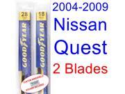 2004 2009 Nissan Quest Replacement Wiper Blade Set Kit Set of 2 Blades 2005 2006 2007 2008