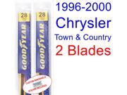 1996-2000 Chrysler Town & Country Replacement Wiper Blade Set/Kit (Set of 2 Blades) (1997,1998,1999) 1996-2000 Chrysler Town & Country Replacement Wiper Blade Set/Kit (Set of 2 Blades) (1997,1998,1999)
