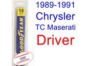 1989-1991 Chrysler TC Maserati Wiper Blade (Driver) (1990) 1989-1991 Chrysler TC Maserati Wiper Blade (Driver) (1990)