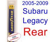 2005-2009 Subaru Legacy Wiper Blade (Rear) (2006,2007,2008) 2005-2009 Subaru Legacy Wiper Blade (Rear) (2006,2007,2008)