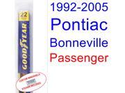 1992 2005 Pontiac Bonneville Wiper Blade Passenger 1993 1994 1995 1996 1997 1998 1999 2000 2001 2002 2003 2004