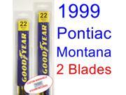 1999 Pontiac Montana Replacement Wiper Blade Set Kit Set of 2 Blades