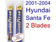 2001-2004 Hyundai Santa Fe Replacement Wiper Blade Set/Kit (Set of 2 Blades) (2002,2003) 2001-2004 Hyundai Santa Fe Replacement Wiper Blade Set/Kit (Set of 2 Blades) (2002,2003)