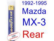 1992-1995 Mazda MX-3 Wiper Blade (Rear) (1993,1994) 1992-1995 Mazda MX-3 Wiper Blade (Rear) (1993,1994)