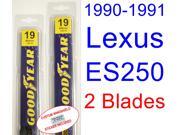 1990-1991 Lexus ES250 Replacement Wiper Blade Set/Kit (Set of 2 Blades) 1990-1991 Lexus ES250 Replacement Wiper Blade Set/Kit (Set of 2 Blades)