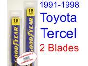 1991-1998 Toyota Tercel Replacement Wiper Blade Set/Kit (Set of 2 Blades) (1992,1993,1994,1995,1996,1997) 1991-1998 Toyota Tercel Replacement Wiper Blade Set/Kit (Set of 2 Blades) (1992,1993,1994,1995,1996,1997)