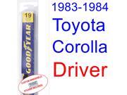 1983-1984 Toyota Corolla(Base) Wiper Blade (Driver) 1983-1984 Toyota Corolla(Base) Wiper Blade (Driver)