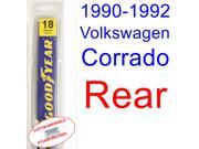 1990-1992 Volkswagen Corrado Wiper Blade (Rear) (1991) 1990-1992 Volkswagen Corrado Wiper Blade (Rear) (1991)