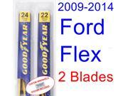 2009-2014 Ford Flex Replacement Wiper Blade Set/Kit (Set of 2 Blades) (2010,2011,2012,2013) 2009-2014 Ford Flex Replacement Wiper Blade Set/Kit (Set of 2 Blades) (2010,2011,2012,2013)