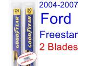 2004-2007 Ford Freestar Replacement Wiper Blade Set/Kit (Set of 2 Blades) (2005,2006) 2004-2007 Ford Freestar Replacement Wiper Blade Set/Kit (Set of 2 Blades) (2005,2006)