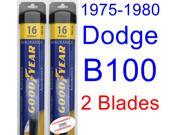 1975-1980 Dodge B100 Replacement Wiper Blade Set/Kit (Set of 2 Blades) (Goodyear Wiper Blades-Assurance) (1976,1977,1978,1979) 1975-1980 Dodge B100 Replacement Wiper Blade Set/Kit (Set of 2 Blades) (Goodyear Wiper Blades-Assurance) (1976,1977,1978,1979)