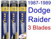1987-1989 Dodge Raider Replacement Wiper Blade Set/Kit (Set of 3 Blades) (Goodyear Wiper Blades-Assurance) (1988) 1987-1989 Dodge Raider Replacement Wiper Blade Set/Kit (Set of 3 Blades) (Goodyear Wiper Blades-Assurance) (1988)