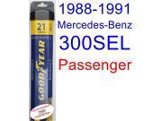 1988-1991 Mercedes-Benz 300SEL Wiper Blade (Passenger) (Goodyear Wiper Blades-Assurance) (1989,1990) 1988-1991 Mercedes-Benz 300SEL Wiper Blade (Passenger) (Goodyear Wiper Blades-Assurance) (1989,1990)