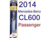 2014 Mercedes-Benz CL600 Wiper Blade (Passenger) (Goodyear Wiper Blades-Assurance) 2014 Mercedes-Benz CL600 Wiper Blade (Passenger) (Goodyear Wiper Blades-Assurance)