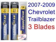 2007-2009 Chevrolet Trailblazer Replacement Wiper Blade Set/Kit (Set of 3 Blades) (Goodyear Wiper Blades-Assurance) (2008) 2007-2009 Chevrolet Trailblazer Replacement Wiper Blade Set/Kit (Set of 3 Blades) (Goodyear Wiper Blades-Assurance) (2008)