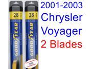 2001-2003 Chrysler Voyager Replacement Wiper Blade Set/Kit (Set of 2 Blades) (Goodyear Wiper Blades-Assurance) (2002) 2001-2003 Chrysler Voyager Replacement Wiper Blade Set/Kit (Set of 2 Blades) (Goodyear Wiper Blades-Assurance) (2002)