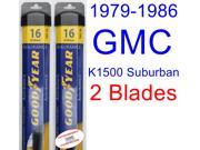 1979 1986 GMC K1500 Suburban Replacement Wiper Blade Set Kit Set of 2 Blades Goodyear Wiper Blades Assurance 1980 1981 1982 1983 1984 1985
