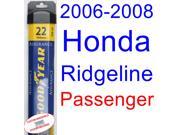 2006-2008 Honda Ridgeline Wiper Blade (Passenger) (Goodyear Wiper Blades-Assurance) (2007) 2006-2008 Honda Ridgeline Wiper Blade (Passenger) (Goodyear Wiper Blades-Assurance) (2007)