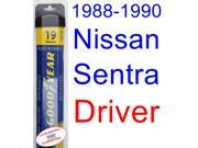 1988-1990 Nissan Sentra Wiper Blade (Driver) (Goodyear Wiper Blades-Assurance) (1989) 1988-1990 Nissan Sentra Wiper Blade (Driver) (Goodyear Wiper Blades-Assurance) (1989)