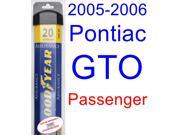 2005-2006 Pontiac GTO Wiper Blade (Passenger) (Goodyear Wiper Blades-Assurance) 2005-2006 Pontiac GTO Wiper Blade (Passenger) (Goodyear Wiper Blades-Assurance)