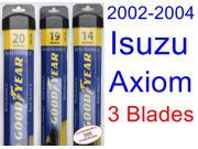 2002-2004 Isuzu Axiom Replacement Wiper Blade Set/Kit (Set of 3 Blades) (Goodyear Wiper Blades-Assurance) (2003) 2002-2004 Isuzu Axiom Replacement Wiper Blade Set/Kit (Set of 3 Blades) (Goodyear Wiper Blades-Assurance) (2003)