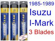1985-1989 Isuzu I-Mark Replacement Wiper Blade Set/Kit (Set of 3 Blades) (Goodyear Wiper Blades-Assurance) (1986,1987,1988) 1985-1989 Isuzu I-Mark Replacement Wiper Blade Set/Kit (Set of 3 Blades) (Goodyear Wiper Blades-Assurance) (1986,1987,1988)