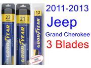 2011-2013 Jeep Grand Cherokee Replacement Wiper Blade Set/Kit (Set of 3 Blades) (Goodyear Wiper Blades-Assurance) (2012) 2011-2013 Jeep Grand Cherokee Replacement Wiper Blade Set/Kit (Set of 3 Blades) (Goodyear Wiper Blades-Assurance) (2012)