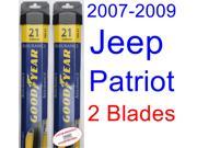 2007-2009 Jeep Patriot Replacement Wiper Blade Set/Kit (Set of 2 Blades) (Goodyear Wiper Blades-Assurance) (2008) 2007-2009 Jeep Patriot Replacement Wiper Blade Set/Kit (Set of 2 Blades) (Goodyear Wiper Blades-Assurance) (2008)