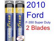2010 Ford F-350 Super Duty Replacement Wiper Blade Set/Kit (Set of 2 Blades) (Goodyear Wiper Blades-Assurance) 2010 Ford F-350 Super Duty Replacement Wiper Blade Set/Kit (Set of 2 Blades) (Goodyear Wiper Blades-Assurance)