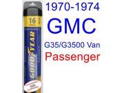 1970-1974 GMC G35/G3500 Van Wiper Blade (Passenger) (Goodyear Wiper Blades-Assurance) (1971,1972,1973) 1970-1974 GMC G35/G3500 Van Wiper Blade (Passenger) (Goodyear Wiper Blades-Assurance) (1971,1972,1973)