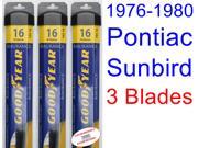 1976-1980 Pontiac Sunbird Replacement Wiper Blade Set/Kit (Set of 3 Blades) (Goodyear Wiper Blades-Assurance) (1977,1978,1979) 1976-1980 Pontiac Sunbird Replacement Wiper Blade Set/Kit (Set of 3 Blades) (Goodyear Wiper Blades-Assurance) (1977,1978,1979)