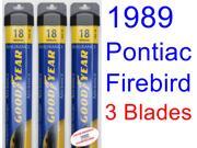 1989 Pontiac Firebird Trans Am GTA SE Replacement Wiper Blade Set/Kit (Set of 3 Blades) (Goodyear Wiper Blades-Assurance) 1989 Pontiac Firebird Trans Am GTA SE Replacement Wiper Blade Set/Kit (Set of 3 Blades) (Goodyear Wiper Blades-Assurance)