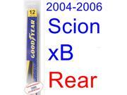 2004-2006 Scion xB Wiper Blade (Rear) (Goodyear Wiper Blades-Assurance) (2005) 2004-2006 Scion xB Wiper Blade (Rear) (Goodyear Wiper Blades-Assurance) (2005)