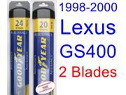 1998-2000 Lexus GS400 Replacement Wiper Blade Set/Kit (Set of 2 Blades) (Goodyear Wiper Blades-Assurance) (1999) 1998-2000 Lexus GS400 Replacement Wiper Blade Set/Kit (Set of 2 Blades) (Goodyear Wiper Blades-Assurance) (1999)